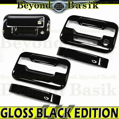 $29.50 • Buy 2004-2014 Ford F150 Std/Ext Cab GLOSS BLACK 2 Door Handle COVERS No PSK+Tailgate