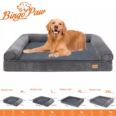 M-XXL Pet Dog Calming Bed Waterproof Chew Proof Orthopedic Sofa Removable Cover • $115.92