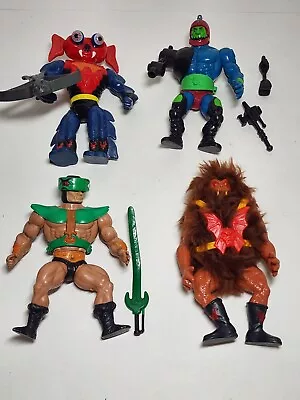 Vintage Masters Of The Universe Figures Trap Jaw Tri Klops Mantenna Grizzlor Lot • $49.99