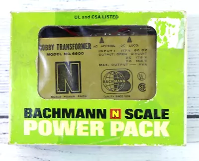 Bachman N Scale Hobby Transformer Power Pack Model 6600 Model Railroad • $19