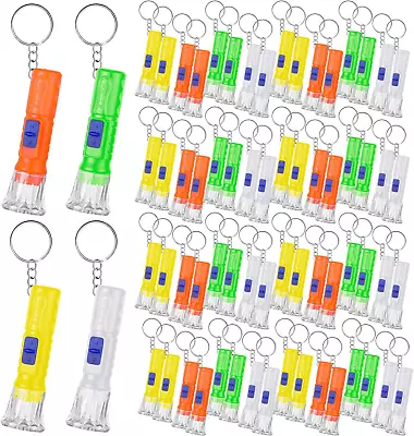 300 Pcs Bulk Mini Led Flashlight Keychain Bulk Assorted 4 Colors Portable Plasti • $48.61