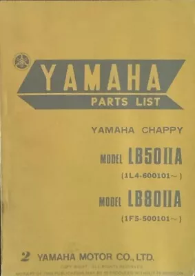 Yamaha Genuine-parts Book  CHAPPY LB50IIA/LB80IIA 1977 • $50