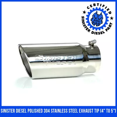 Sinister Diesel Polished 304 Stainless Steel Exhaust Tip (4  To 5 ) • $59.99