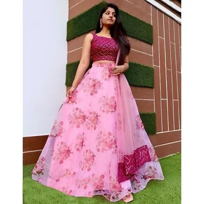 Designer Lengha Choli Fashion Attractive Lehenga Wedding Indian Party Bollywood • $80.99