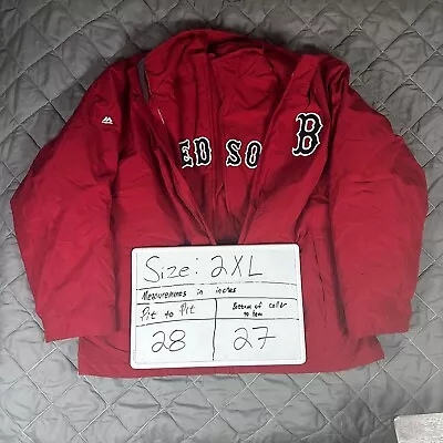 Majestic Boston Red Sox 2 In 1 Jacket 2XL Red MLB Baseball Dugout Fenway Puffer • $97.99