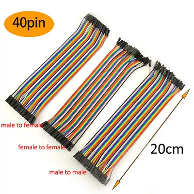 20cm Jumper Wire Cable Male To Male To Female To Female For Arduino Breadboard • $1.29