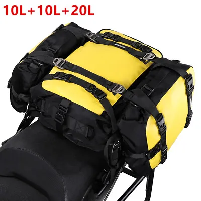10/20/30L Universal Waterproof Motorcycle Rear Tail Seat Bag Shoulder Backpack • $94.37