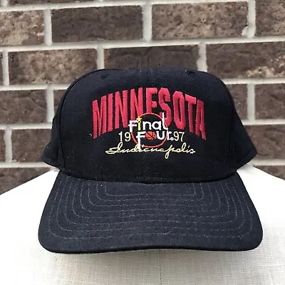 Vintage Minnesota Golden Gophers 1997 Final Four Indianapolis Black Snapback Hat • $39.99