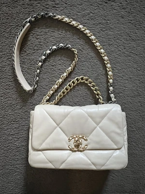 $8500 • Buy Chanel 19 Beige Small