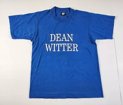 VTG Screen Stars 90s Dean Witter T Shirt Sz L Morgan Stanley Wall Street Broker • $39.95