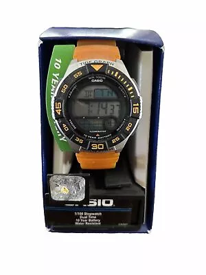 Casio Illuminator WS-1100H - Orange Strap. With Tide Graph & Moon Phase! • $29.99