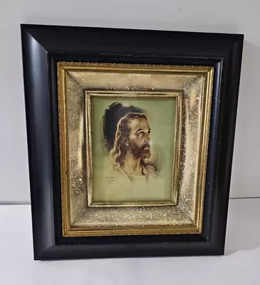 Vintage Small Metalcraft Framed Art With 1937 Sallman Jesus Picture • $10