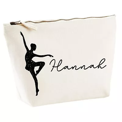 Personalised Ballet Dance Make Up Bag Girls Ballet Dancing Accessory Bag Gift • £8.50