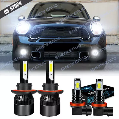 For Mini Cooper Countryman/Paceman 2011-2016 LED Headlight & Fog Light Bulbs Kit • $26.54