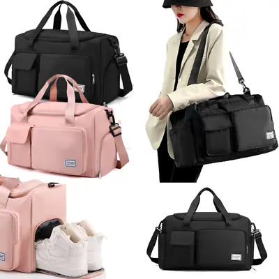 Women Duffle Bag Large Sport Gym Holdall Bag Boys Girls Weekend Travel Luggage • £11.99