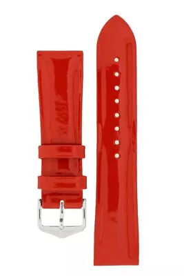 Hirsch DIVA Glossy Ladies Leather Watch Strap In RED • $44.14