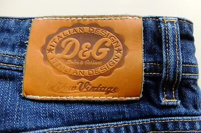 Vintage Dolce & Gabbana Jeans Blue W34 L32 100% Cotton Straight • £32.50