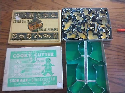 Vintage Cooky Cutter 2 In 1Snow/Gingerbread & Veritas All Seasons Cookie Cutters • $12.99