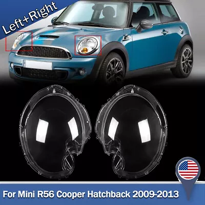 1 Pair Headlight Cover Clear Lens Replacement For BMW Mini Cooper R56 2007-2015 • $66.48