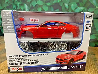 Diecast Metal Model Kit Sealed Maisto  Assembly Line 2015 Ford Mustang Gt 1:24 • $20.30