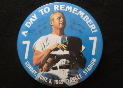 Mickey Mantle **day To Remember**micks Retirement 6/8/69** 4  Promo Button • $17.77