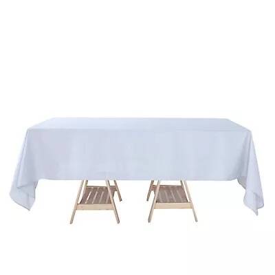 6 Pcs 72x120  RECTANGLE POLYESTER TABLECLOTHS Wedding Catering Decorations SALE • $58.53