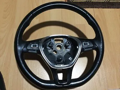 2015 2016 2017 Volkswagen Jetta Steering Wheel Black Leather 5c0 419 091 Bl Oem* • $50