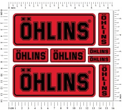 £6.99 • Buy Ohlins Fork Shock Stickers Set Aprilia Ducati Kawasaki Graphics Laminated Decals