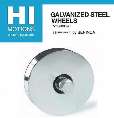 $20 • Buy Beninca 4  V Groove Galvanized Steel Slide Gate Roller Wheel:1000lb(101.100)1pcs