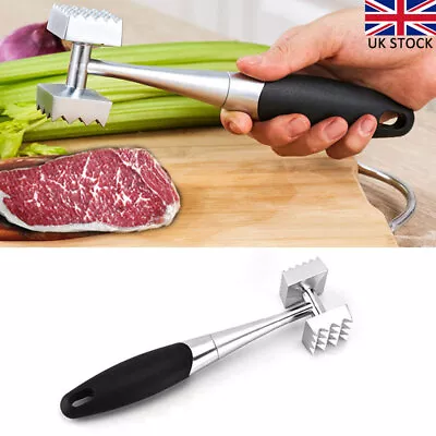 Kitchen Beef Chicken Metal Hammer Meat Mallet Tenderizer Tool UK Stainless Steel • £10.44