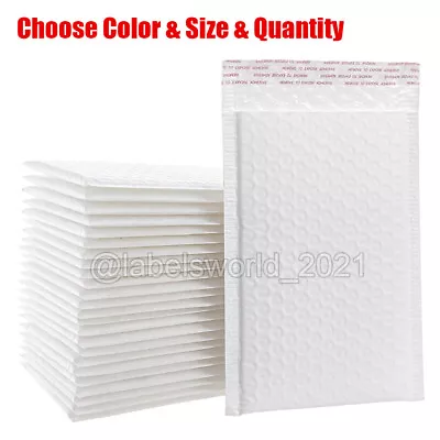 25/50/100 Poly Bubble Mailers Padded Envelopes Shipping Mailing Bags Any Size US • $48.84