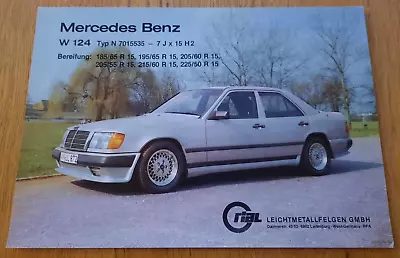 MERCEDES BENZ Leichtmetallfelgen W124 Car Brochure / Prospekt / Sales Catalogue • $11.20
