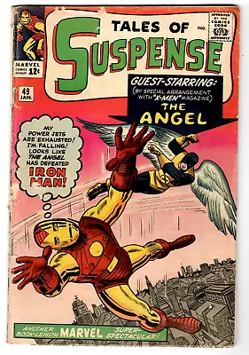 TALES OF SUSPENSE #49 Silver Age Marvel Comics 1964 Iron Man Vs. The Angel X-Men • $75