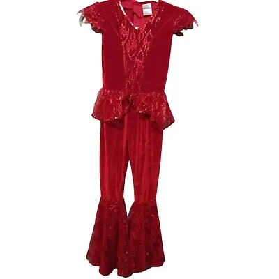 $16 • Buy Spirits Red Devil Costume Size Medium Jumpsuit Devil Tail Halloween