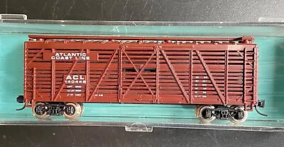 N Scale Atlas Atlantic Coast Line Stock Car 3521 #140448 W/MT Couplers Mint • $8.95