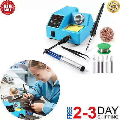 Soldering Iron Station Temperature Adjustable Rapid Heating Bracket Kit 65W • $29.99