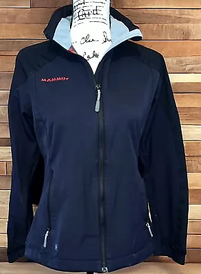 Mammut Ladies Med. Dark Navy/Black Full Zip Soft Shell Jacket Windbreaker • $19.95