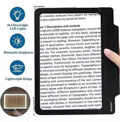 Magnifying Glass For Reading 4X Large And Lightweight Magnifier LED • £6.95