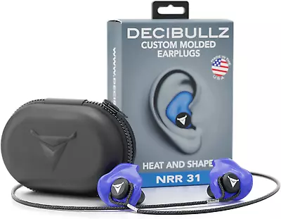 Decibullz Custom Molded Earplugs Pro Pack (Blue) Bundle • $50.78