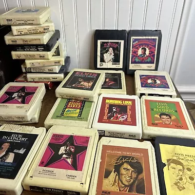 Elvis Presley 8 Track Collection Lot: 24 Total Cartridges With Various Titles • $50