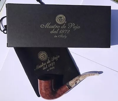 Reduced Bnib Mastro De Paja Cinque Terre L02 Smooth Billiard Tobacco Briar Pipe • $149.20