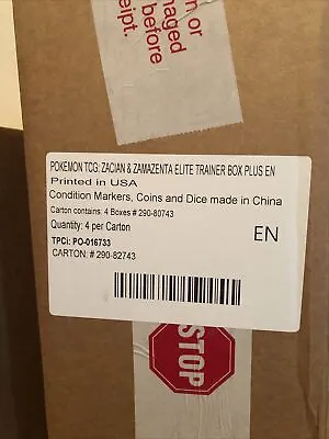 Pokemon Zacian And Zamazenta Elite Trainer Box Plus Sealed Case (4) Free Shippin • $394.99