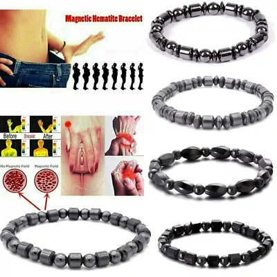 Magnetic Healing Therapy Bracelet Arthritis Hematite Weight Loss Pain Relief Hot • $5.99
