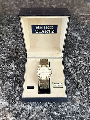 Vintage Seiko SQ 100 Quartz 6923-7059 Day Date Gold Watch With Box - Working • $79