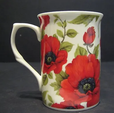 £4.99 • Buy Poppy White B/G Castle Shape Fine Bone China Mug Cup Beaker