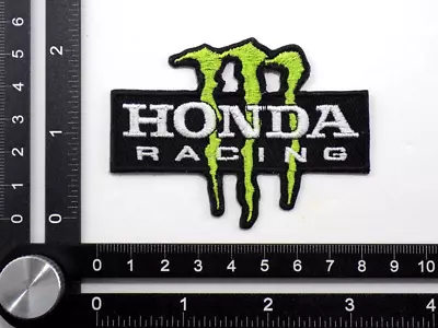 MONSTER HONDA RACING EMBROIDERED PATCH IRON/SEW ON ~3-1/8  X 2-1/4  ENERGY DRINK • $7.99