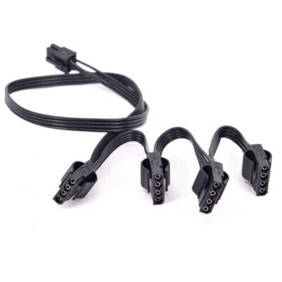 £4.75 • Buy Corsair Type 4 6 Pin To 4 Molex Modular Power Supply Type 3 Cable RMx HX HXi