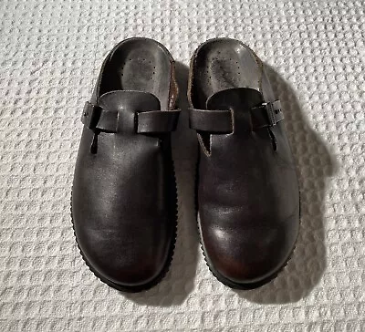 MEPHISTO Huguette Leather Clogs Mules Slip-on Comfort Shoes 42 / US 11.5 - 12 • $70