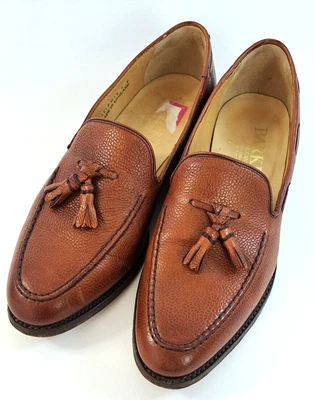 £15.99 • Buy Barker England Loafers Newborough Tan Brown Leather Tassel Mens Shoes UK Size 8F