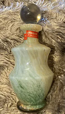 Vintage Lavorazione T. Murano Italy Vase Art Glass 7” Pastel Colors & Glass Cork • $38.50